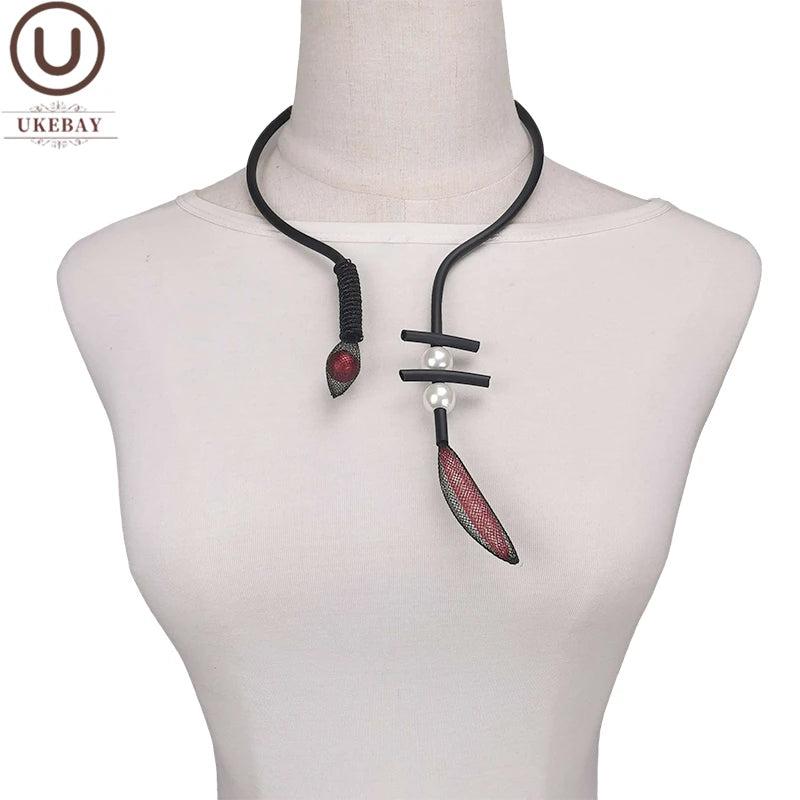 Choker Necklaces for Women Strange Gothic Jewelry Mesh Pearl Accessories