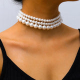 Multilayer Baroque Pearl Choker Necklace for Women