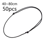 50pcs Adjustable Choker Necklace Leather Cord for Jewelry Making
