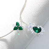 Stonefans Green Crystal Cuff Collar Necklace