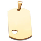 5Pcs Stainless Steel Blank Military Army ID Tag Dog Tags Pendant Necklace