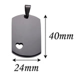 5Pcs Stainless Steel Blank Military Army ID Tag Dog Tags Pendant Necklace