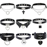 Harajuku Hip Hop Leather Star Choker Necklace Punk Gothic Statement