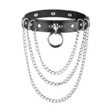 Heart Punk Choker Chain Necklace Goth Collar Women 90s Metal