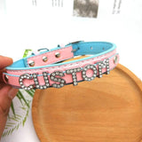 Pink Soft Leather Custom Choker Necklace DDLG Collar Jewelry