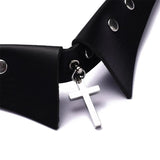 Stainless Steel Cross Pendant Choker Necklace for Women Girls