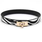 PU Leather Round Choker Necklace Punk Statement Hip Hop Bondage