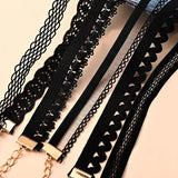 Gothic Lace Necklace Small Fresh Neckline Chain