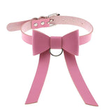 Leather BowKnot Choker Necklace Collar Gothic Punk Choker