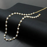 Freshwater Pearl Choker Necklace Stainless Steel Jewelry