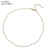 Freshwater Pearl Choker Necklace Stainless Steel Jewelry