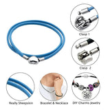 Leather DIY Charms Necklaces Steel Fine Sheepskin Fit European US Women DIY Jewe