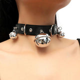Euro Style Bondage Choker Goth Punk Bell Necklace