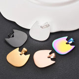 5pcs/Lot Stainless Steel High Blank Dog Tag Lovely Cat Shape Animal Pendant