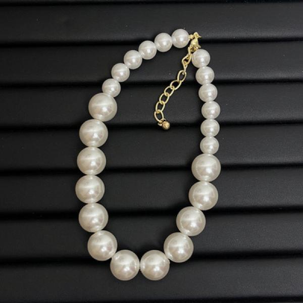 Exaggerated Pearl Necklaces Vintage Charm Jewelry
