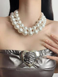 Exaggerated Pearl Necklaces Vintage Charm Jewelry