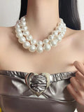 Exaggerated Pearl Necklaces Vintage Charm Jewelry