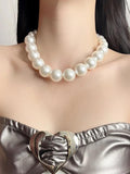 Exaggerated Pearl Necklaces Vintage Charm Jewelry