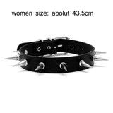 Rivet Leather Choker Necklace Gothic Punk Collar