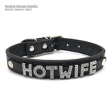 Sexy PU Leather Hotwife Choker Necklace