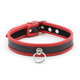 Sexy PU Leather Collar Choker with Iron Hoop