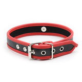 Sexy PU Leather Collar Choker with Iron Hoop