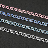 Hip Hop Cuban Chains Necklace & Bracelet Enamel Charm Jewelry