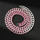 Hip Hop Cuban Chains Necklace & Bracelet Enamel Charm Jewelry