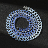 Hip Hop Cuban Chains Necklace & Bracelet Enamel Charm Jewelry