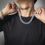 Hip Hop Cuban Chains Necklace & Bracelet Enamel Charm Jewelry