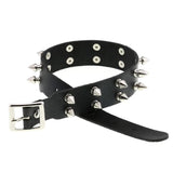 Spiked Leather Choker Collar Goth Necklace Punk Egirl Gothic Accessories