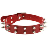Spiked Leather Choker Collar Goth Necklace Punk Egirl Gothic Accessories
