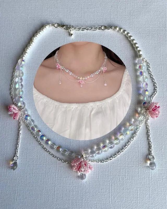 Cherry Blossom Necklace, Elegant Jewelry Accessory