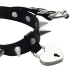 Harajuku Heart Choker Spike Leather Collar Chocker Goth Necklace