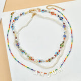 Boho Shell AMOUR Necklace with Pearl Pendant Choker