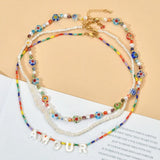 Boho Shell AMOUR Necklace with Pearl Pendant Choker