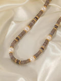 Freshwater Pearl Beaded Necklace Agat Women Girls Party Jewelry