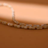 Shell Flower Choker Necklace Mother of Pearl Beads Tarnish Jewelry for Women