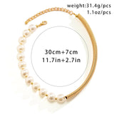 Vintage Pearl Beads Choker Necklace for Women