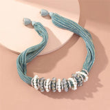 Boho Chunky Collar Choker Necklace Freshwater Pearl Thick Chain