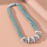 Boho Chunky Collar Choker Necklace Freshwater Pearl Thick Chain