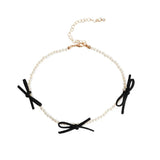 Pearl Bead Choker Necklace Sweet Statement Jewelry Drop