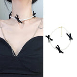 Pearl Bead Choker Necklace Sweet Statement Jewelry Drop