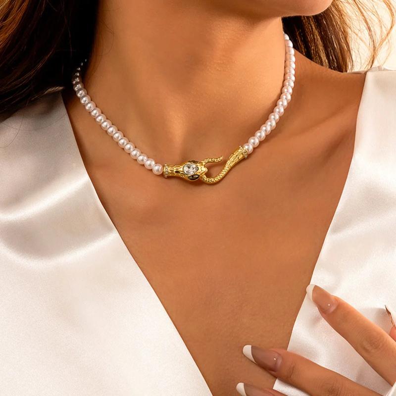 Vintage Women Jewelry Snake Shape Choker Necklace
