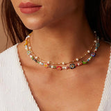 Boho Pearl Beads Choker Clavicle Chain Necklace For Women Wedding Jewelry