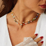Boho Pearl Beads Choker Clavicle Chain Necklace For Women Wedding Jewelry