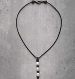 Bohemia Pearl Leather Choker Necklace Vintage
