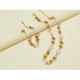 YACHAN Chubby Chains Stainless Steel Necklace for Women Vintage Pearl Choker