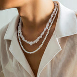 Punk Stone Beaded Necklace for Men