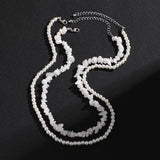 Punk Stone Beaded Necklace for Men